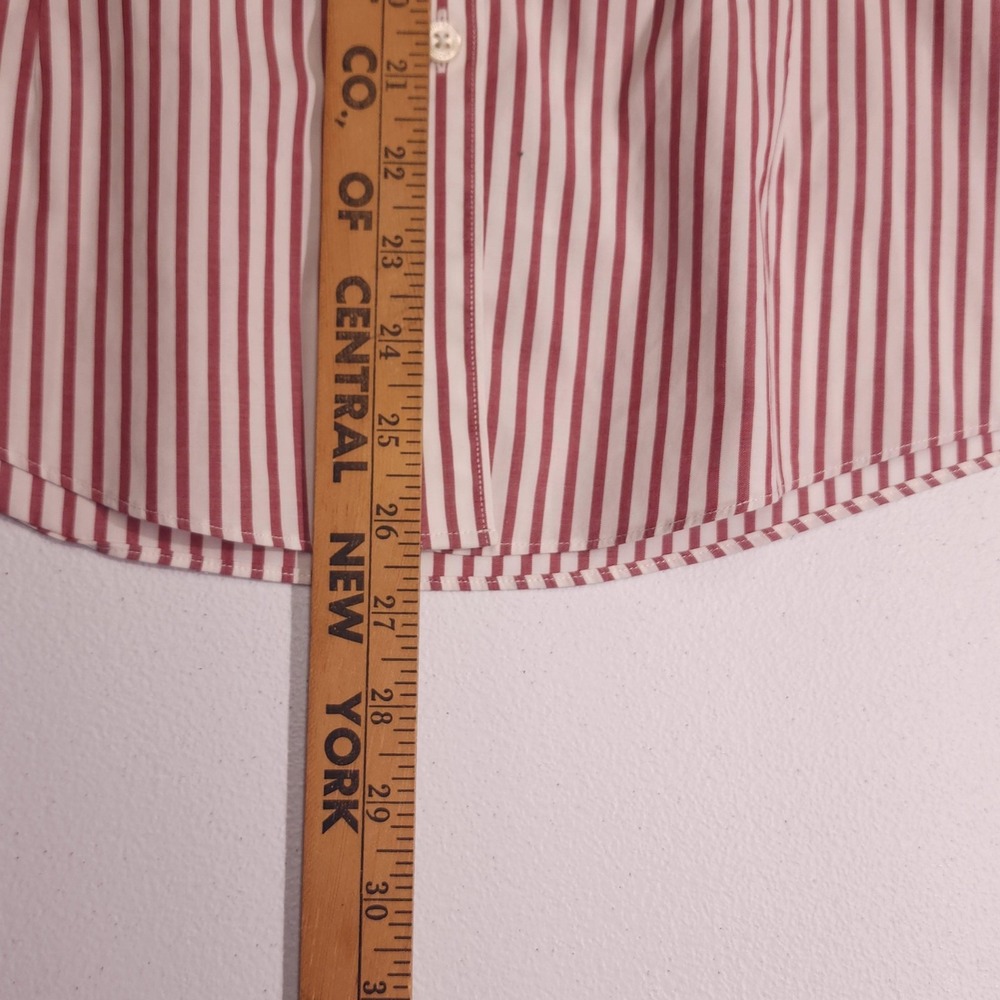 Brooks Brothers Alabama Crimson Tide Shirt Womens 8 Red Stripe Non Iron Stretch - Picture 8 of 9